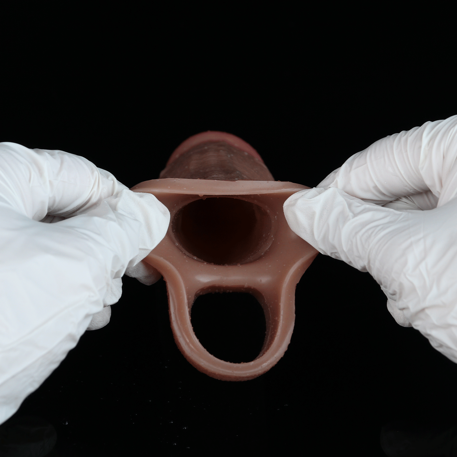 Fleshy Silicone Realistic Wearable Cock Sleeve-Enhance Erection and Delay Ejaculation Sex Toys