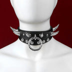 Leash Leather Strap-on Collar - Master-Slave Training Kinky Sex Toys