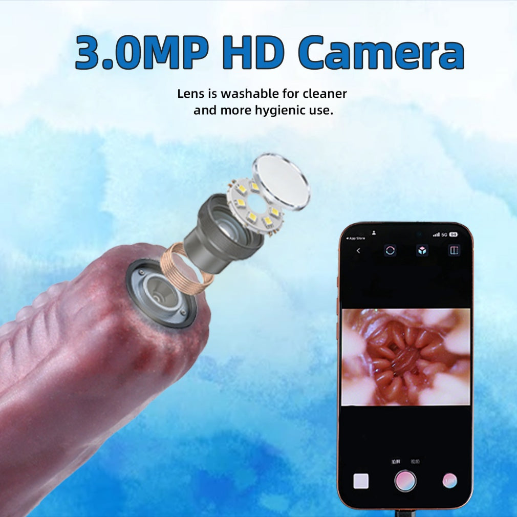 21 Inch Tentacle Dildo with Endoscope Camera - Extra Long Silicone Alien Toy for Deep G-Spot Exploration