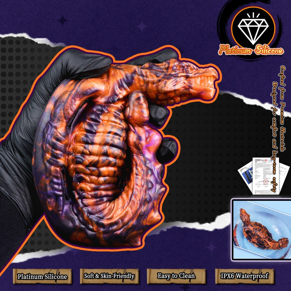 Tailflame Dragon Rider – Fantasy Beast-Themed Grinder Sex Toy | Platinum Silicone