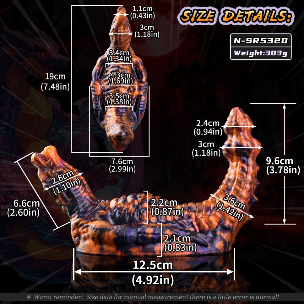 Tailflame Dragon Rider – Fantasy Beast-Themed Grinder Sex Toy | Platinum Silicone
