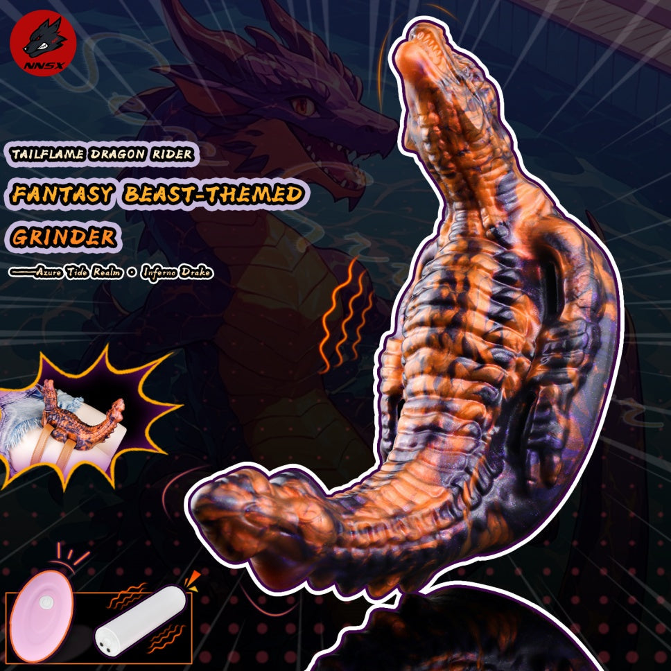 Tailflame Dragon Rider – Fantasy Beast-Themed Grinder Sex Toy | Platinum Silicone