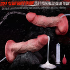 Domlust Realistic Flesh Squirting Dildo – Platinum Silicone 8.54" Lifelike Vein Texture Ejaculation Suction Cup Sex Toy