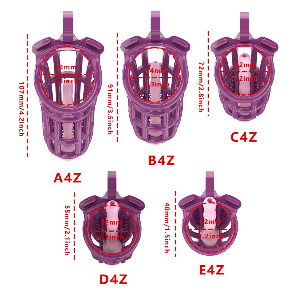 Honeycomb Obedient Chastity Cage – Lightweight Resin, 5 Ring Sizes & Built-in Lock