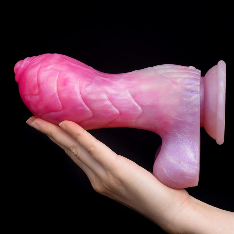 Spiral Fantasy Silicone Dragon Dildo with Suction Cup – G-Spot Stimulation Innovation Tool for Women