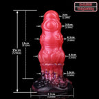 Black-to-Red Dragon Butt Plug – 5-Stage Diameter | Platinum Silicone | Fantasy Anal Stretch