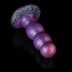 Fantasy Beaded Purple Silicone Small Dildo – Dual Density Anal Butt Plug Sex Toys for Women