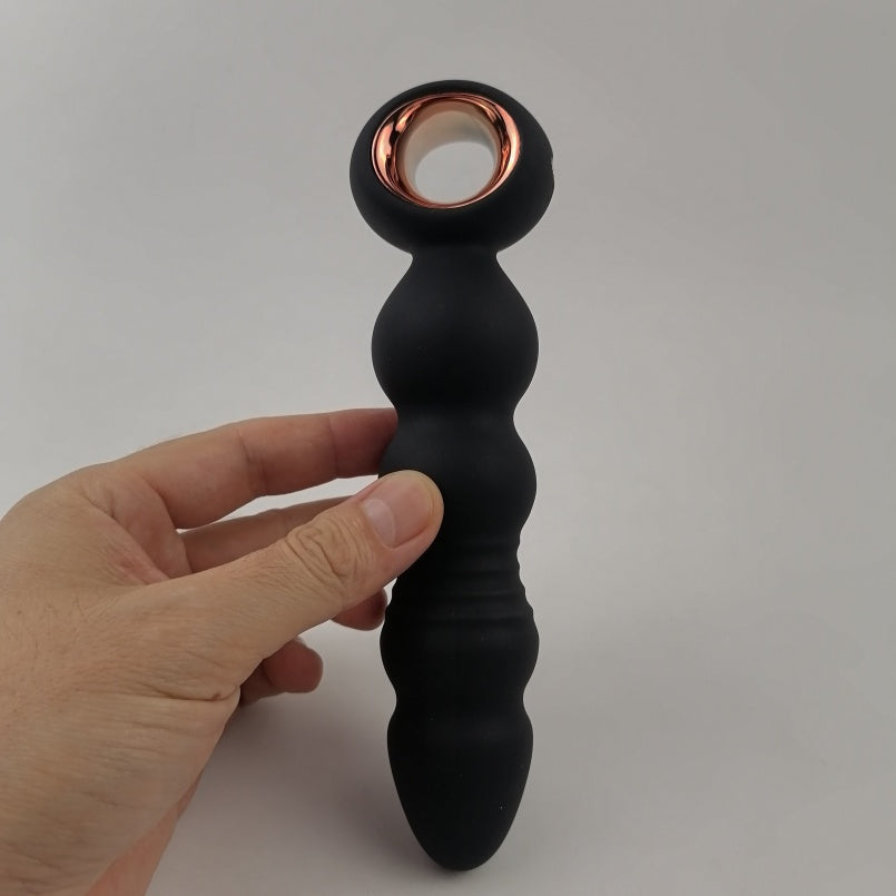 Waterproof Silicone Anal Beads Butt Plug Vibrator – Thrusting Stimulation Unisex Sex Toys