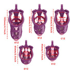 3D Printed Male Chastity Cage with Lock & 5 Rings – Resin Virginity Device for Men
