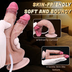 Double-Ended Squirting Dildo – Flesh Realistic Platinum Silicone | Strap-On & Couples Play