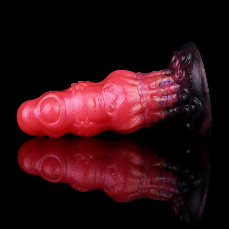 Black-to-Red Dragon Butt Plug – 5-Stage Diameter | Platinum Silicone | Fantasy Anal Stretch