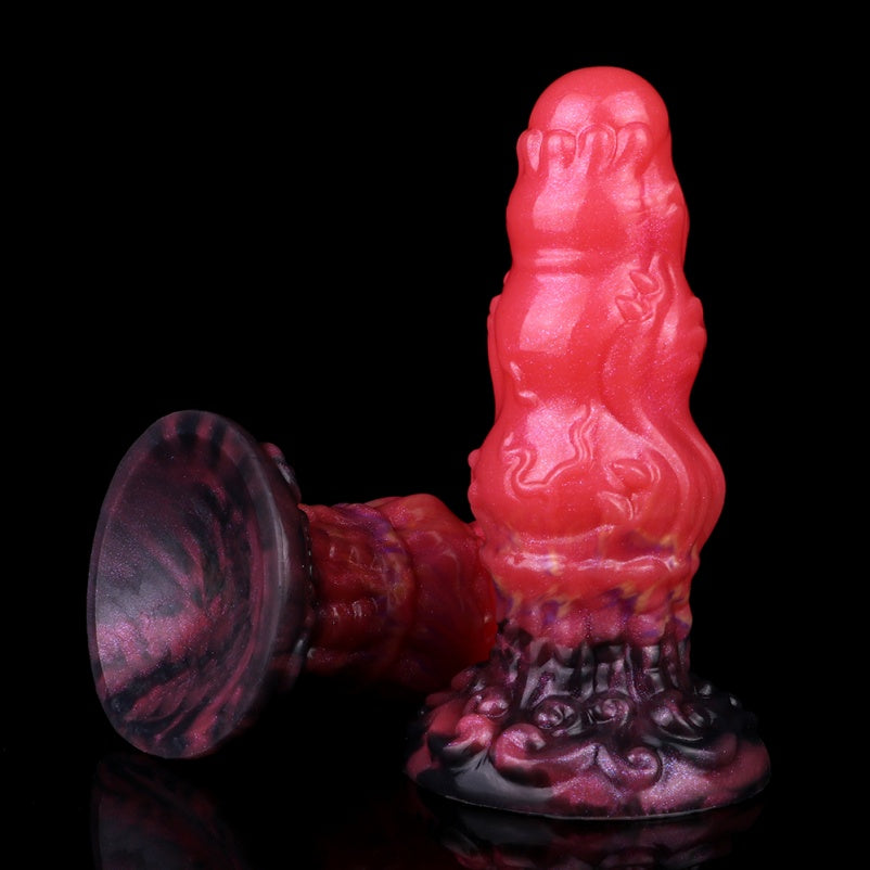 Black-to-Red Dragon Butt Plug – 5-Stage Diameter | Platinum Silicone | Fantasy Anal Stretch