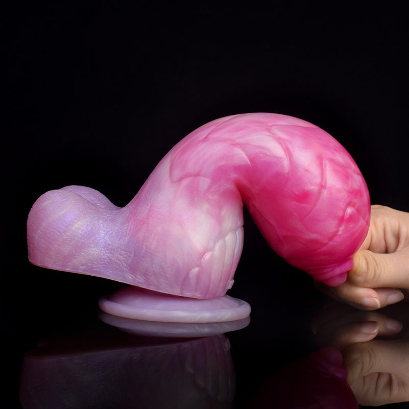Spiral Fantasy Silicone Dragon Dildo with Suction Cup – G-Spot Stimulation Innovation Tool for Women