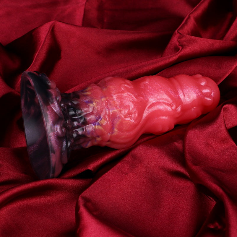 Black-to-Red Dragon Butt Plug – 5-Stage Diameter | Platinum Silicone | Fantasy Anal Stretch
