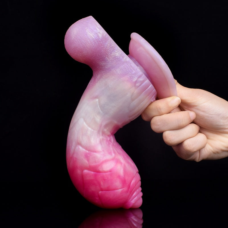 Spiral Fantasy Silicone Dragon Dildo with Suction Cup – G-Spot Stimulation Innovation Tool for Women