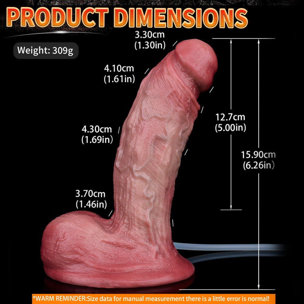 Domlust Meaty Squirting Dildo – Dual-Layer Silicone Realistic Ejaculating Toy with Creampie Fantasy