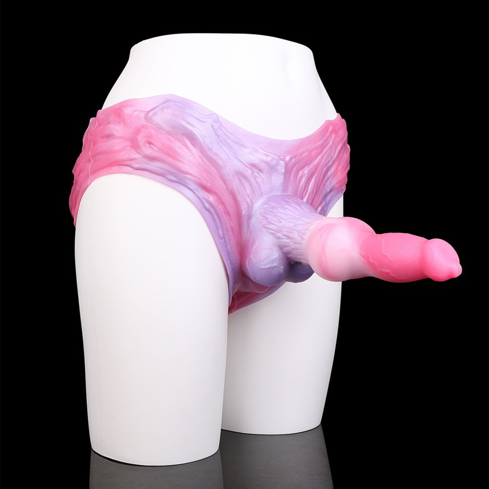 Fantasy Dogdildo Penis Sleeve Underwear – Pink Dildo Knotted Sex Cocksleeve Extender Gear