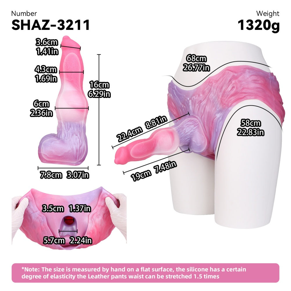 Fantasy Dogdildo Penis Sleeve Underwear – Pink Dildo Knotted Sex Cocksleeve Extender Gear