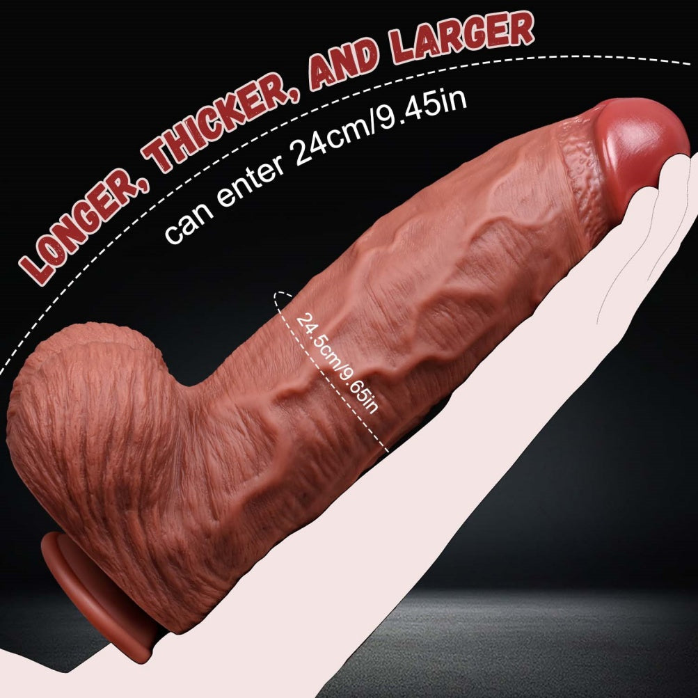 Realistic Giant Dildo – Thick Veined Shaft, Suction Cup & G-Spot Curve | Domlust
