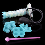 Domlust Spiral Ovipositor Dildo – Platinum Silicone Fantasy Fetish Toy for Vaginal & Anal Play