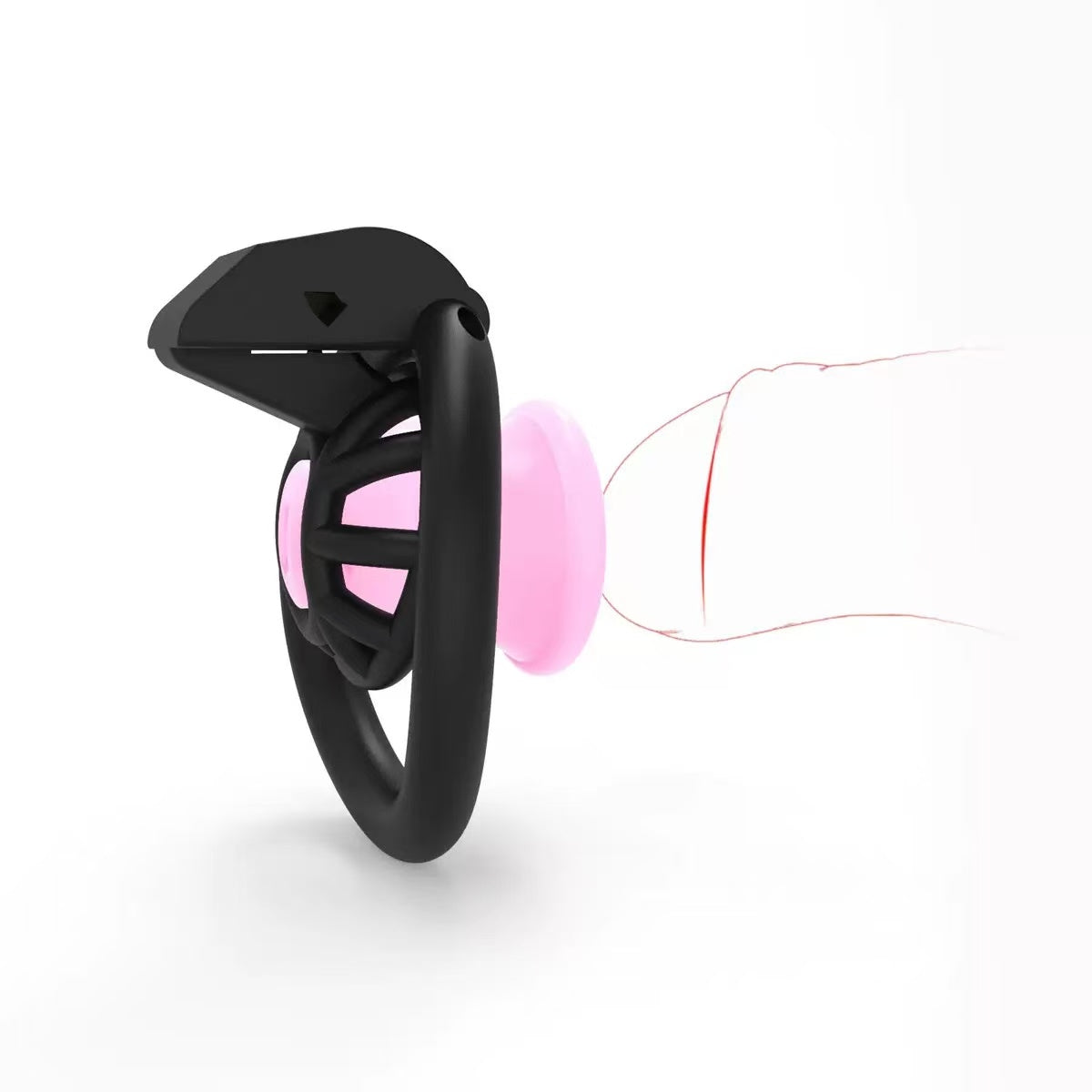 Inverted Mini Chastity Cage – Micro Male Chastity Cage | 3D Printed Resin | Shrink Training & Concealment | 3 Sizes + Hidden Lock