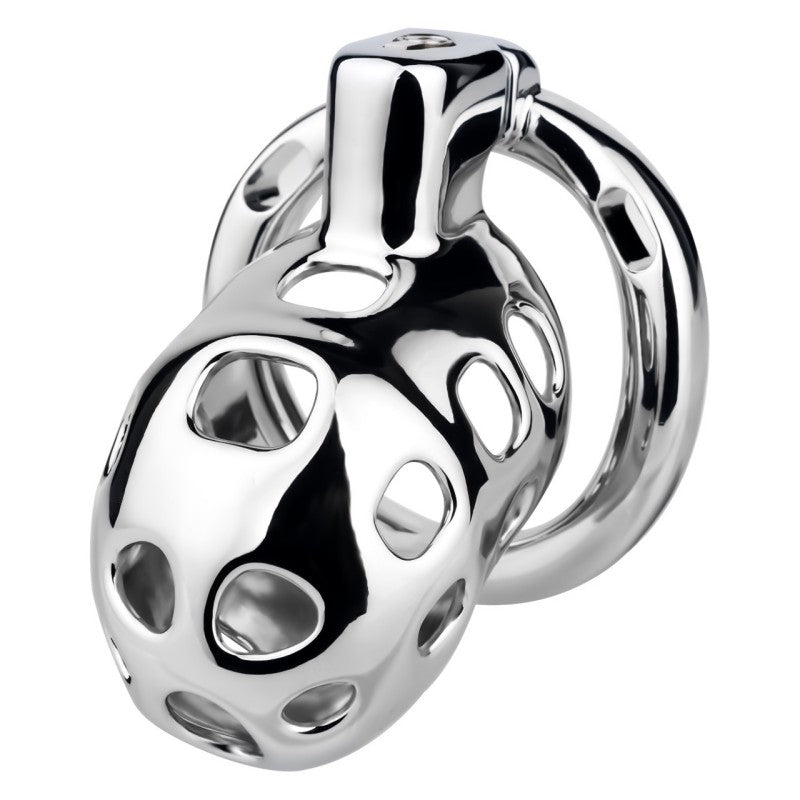 Breathable Aluminum Chastity Cage | Lightweight Mirror Polished Metal Chastity Device