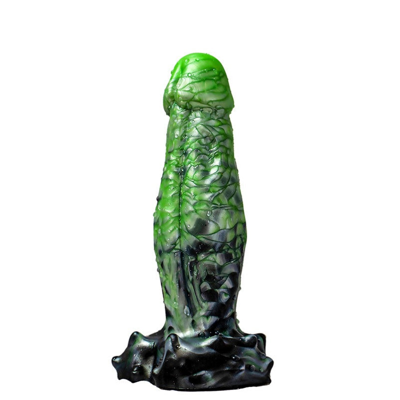 Fantasy Drake Dick Dragon Dildo | Curved Platinum Silicone G-Spot Butt Plug with Suction Cup for Beast Fetish Play – Domlust