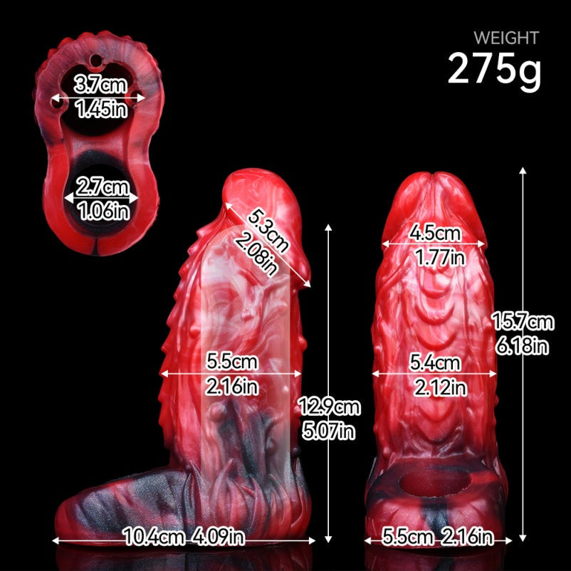 Dragondildo Vibrating Cock Sleeve - Fantasy Penis Sheath Extension Sex Toys for Men