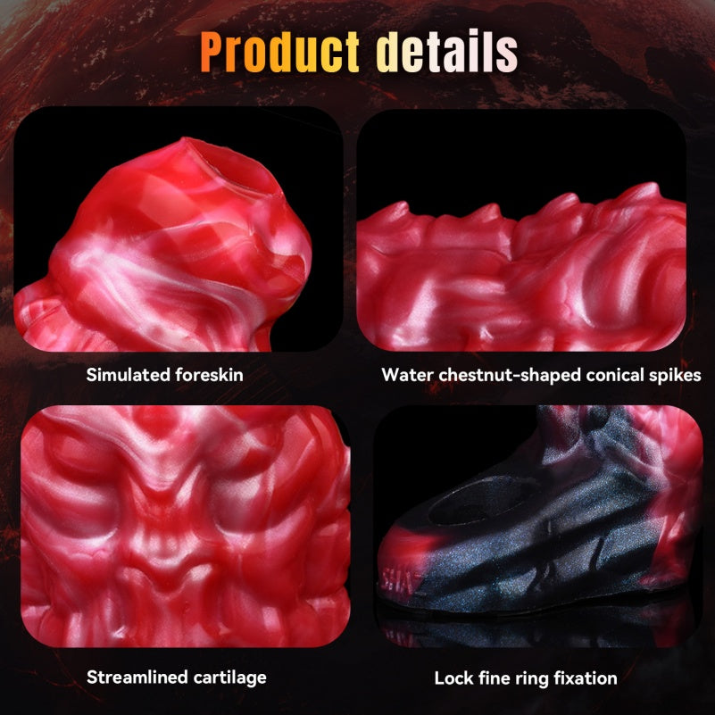 Monster Vibrating Penis Sleeve Extender - Fantasy Cock Sheath Sex Toys for Men Gay