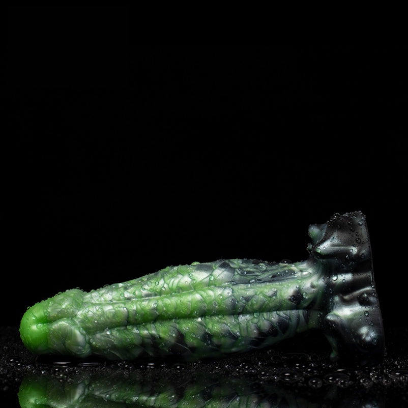 Fantasy Drake Dick Dragon Dildo | Curved Platinum Silicone G-Spot Butt Plug with Suction Cup for Beast Fetish Play – Domlust
