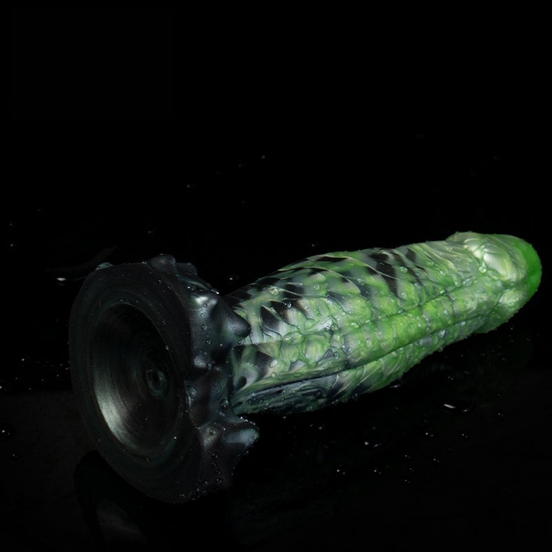 Fantasy Drake Dick Dragon Dildo | Curved Platinum Silicone G-Spot Butt Plug with Suction Cup for Beast Fetish Play – Domlust