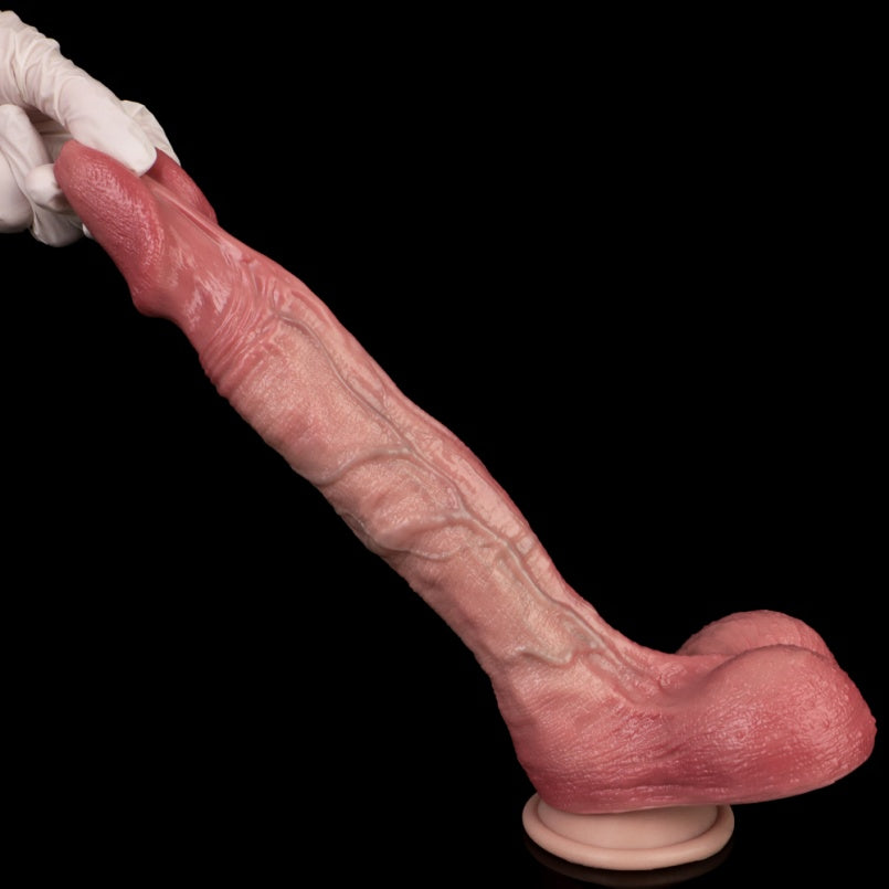 Giant Realistic Suction Dildo – Gentle Silicone Texture for Deep Vaginal Pleasure