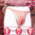 Gay Strap-On Realistic Pussy Panties - Life Size Vaginal Penis Massage Masturbation Toy