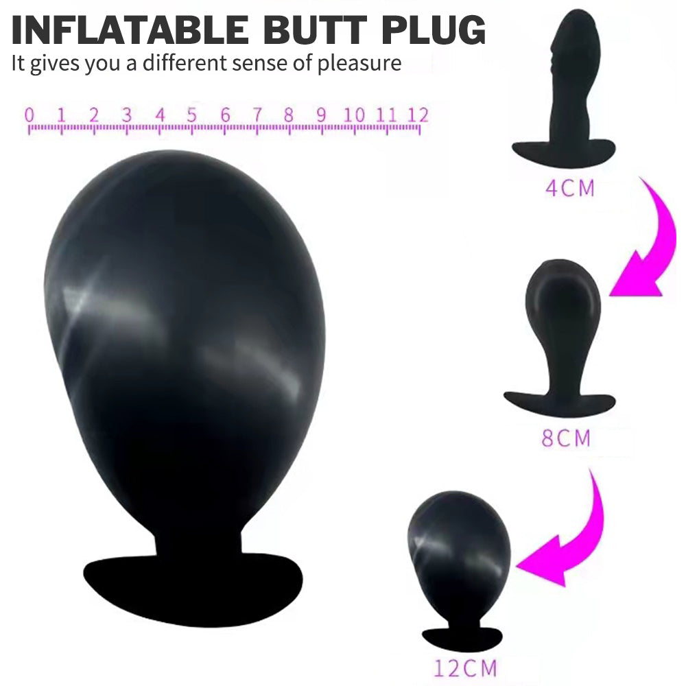 Ball Gag Oral Sex Toys - Inflatable Butt Plug Leather Buckle Female Male Fantasy Dildo Mask