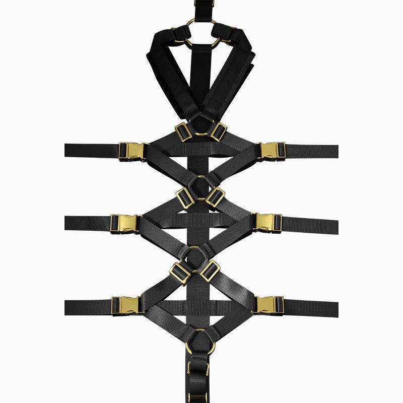 Adjustable BDSM Bondage Harness with Metal Buckles - Tarisss Sex Toy Store