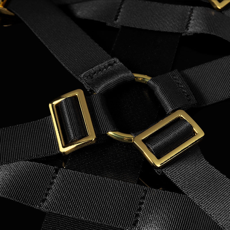 Adjustable BDSM Bondage Harness with Metal Buckles - Tarisss Sex Toy Store