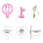 Adjustable Chastity Cage with Lock & Keys Secure Ring Base (42/46/50mm) - Tarisss Sex Toy Store