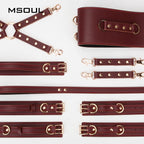 Adjustable Leather Harness Strap Set with Metal Buckles & Connectors - Tarisss Sex Toy Store