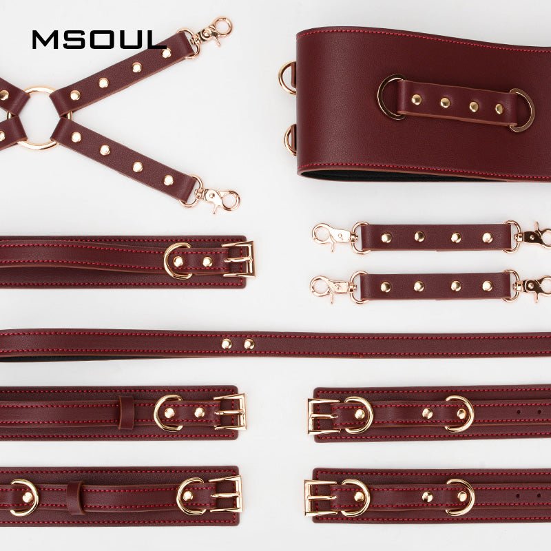 Adjustable Leather Harness Strap Set with Metal Buckles & Connectors - Tarisss Sex Toy Store