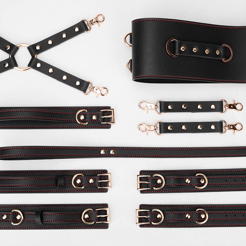 Adjustable Leather Harness Strap Set with Metal Buckles & Connectors - Tarisss Sex Toy Store