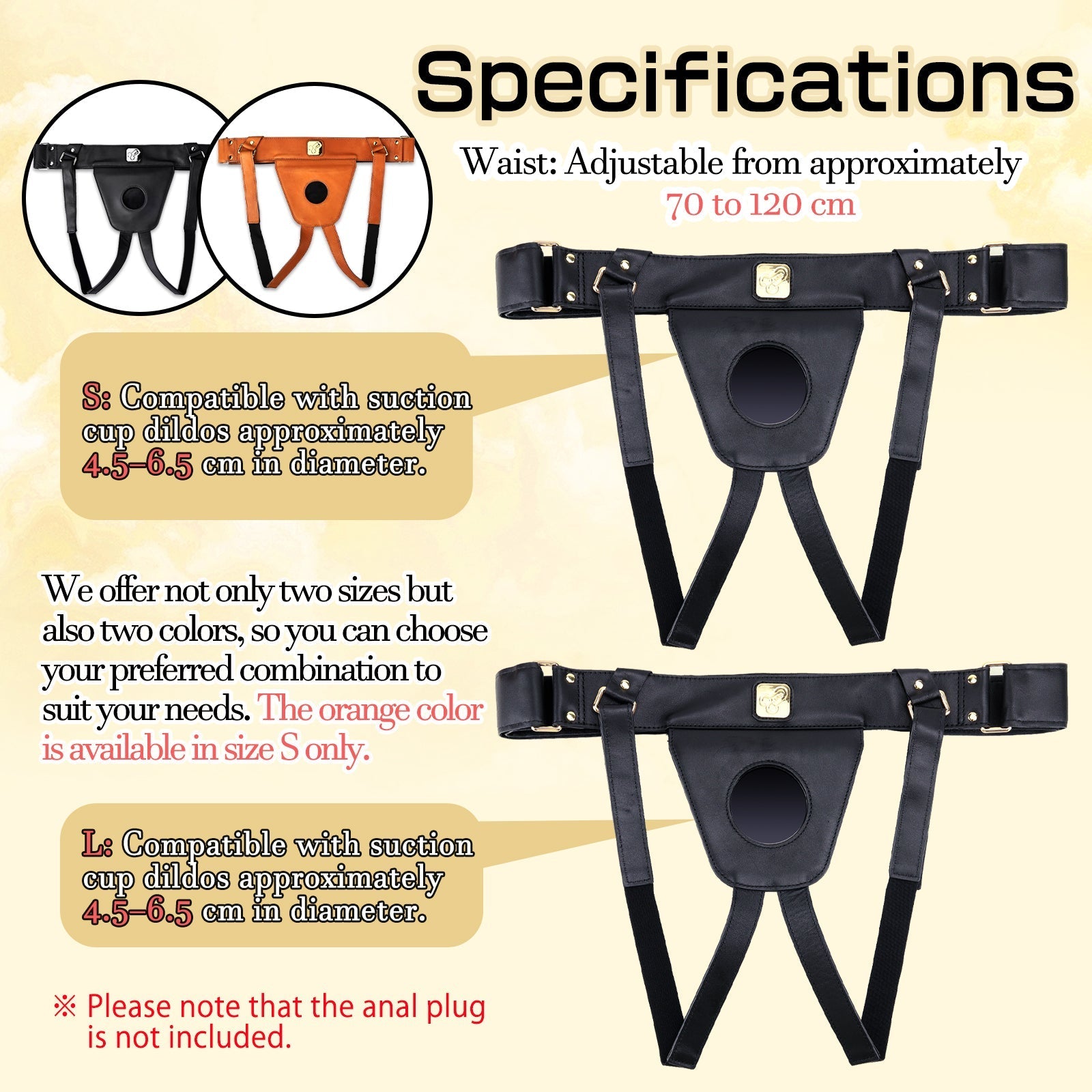 Adjustable Leather Strap - On Harness – Wearable Suction Base Edition (Black) - Tarisss Sex Toy Store