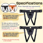 Adjustable Leather Strap - On Harness – Wearable Suction Base Edition (Black) - Tarisss Sex Toy Store
