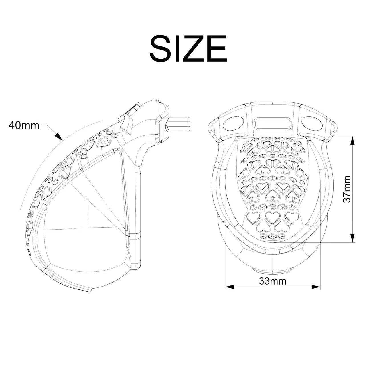 MISS Series Heart-Shaped Resin Chastity Cage – Lightweight, Breathable & Secure (Includes 4 Ring Sizes)
