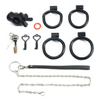 Red Bull Head Male Chastity Cage | Detachable Nose Ring & Leash-Compatible BDSM Device