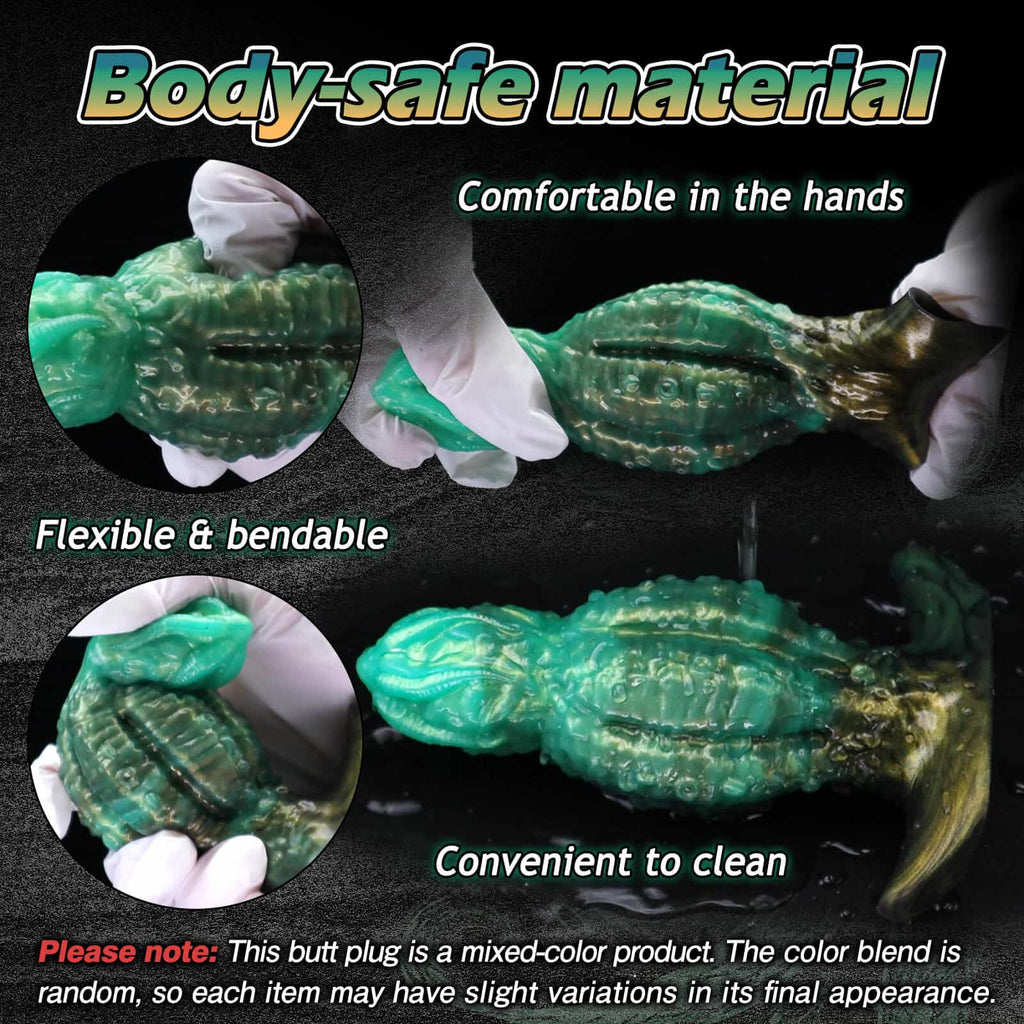 Ancient Guardian 8 inch Silicone Thick Butt Plug with Anchor Base - Tarisss Sex Toy Store