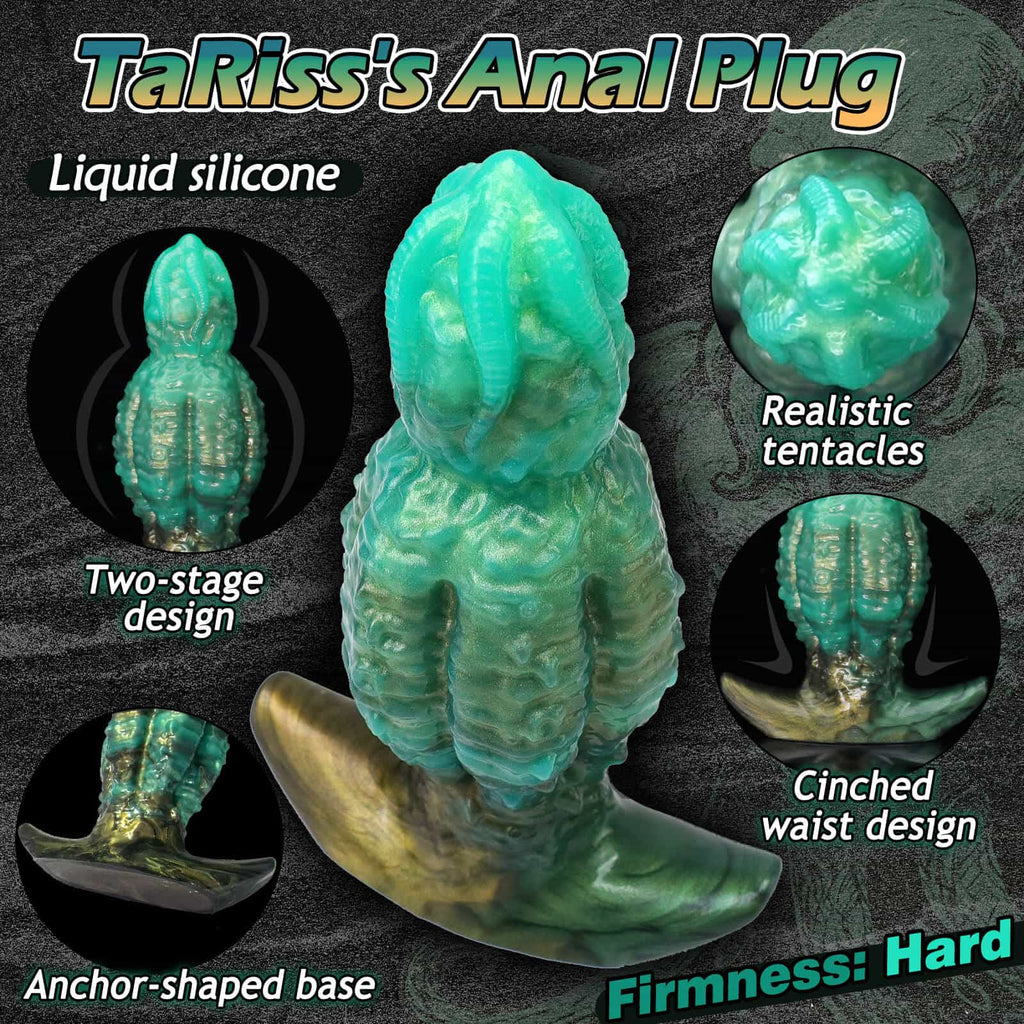 Ancient Guardian 8 inch Silicone Thick Butt Plug with Anchor Base - Tarisss Sex Toy Store