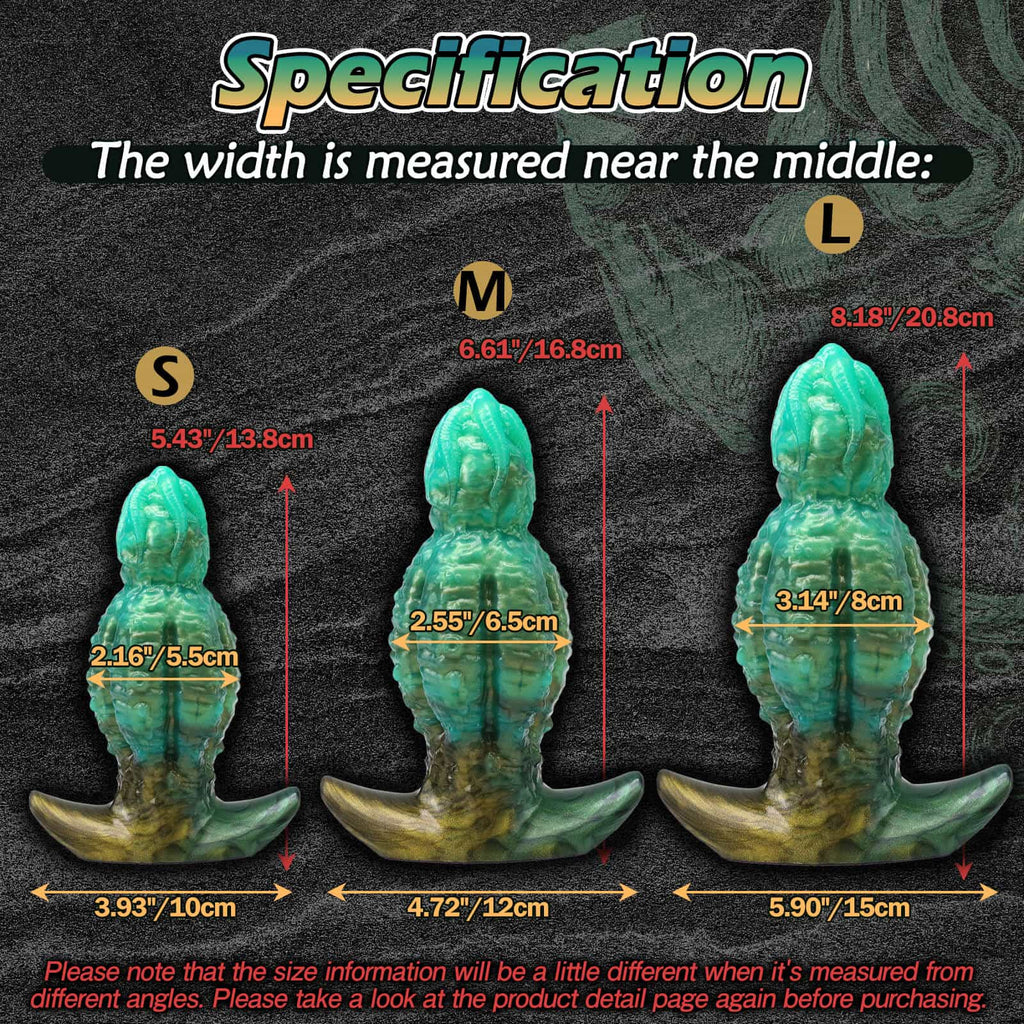 Ancient Guardian 8 inch Silicone Thick Butt Plug with Anchor Base - Tarisss Sex Toy Store