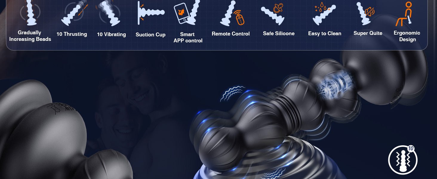 App - Controlled Telescopic Thrusting Anal Plug (3rd Generation) - Tarisss Sex Toy Store