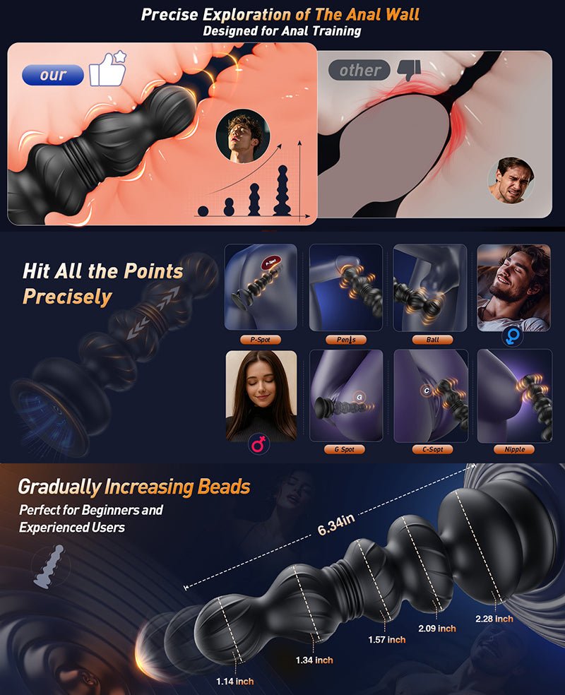 App - Controlled Telescopic Thrusting Anal Plug (3rd Generation) - Tarisss Sex Toy Store