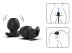 App - Controlled Vibrating Hollow Anal Plug with Wide Base - Tarisss Sex Toy Store